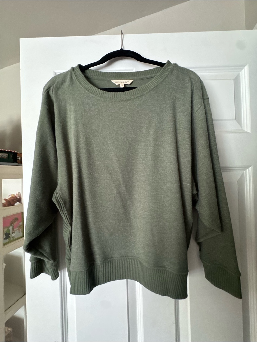 Olive Green Lightweight Crewneck Sweatshirt